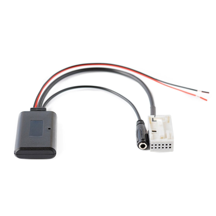 Car AUX Bluetooth audio cable with microphone, gray module to connector and 3.5mm audio plug