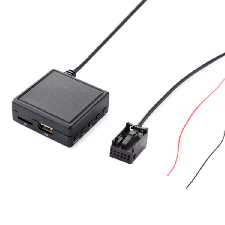 Black Bluetooth AUX music adapter card with wiring and port connector