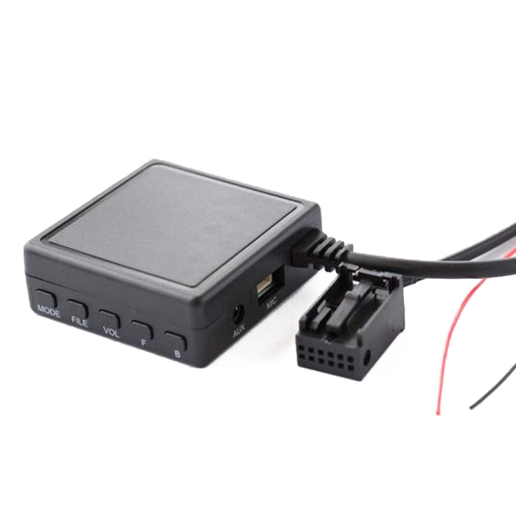 Black Bluetooth AUX music adapter card with control buttons and audio port connector