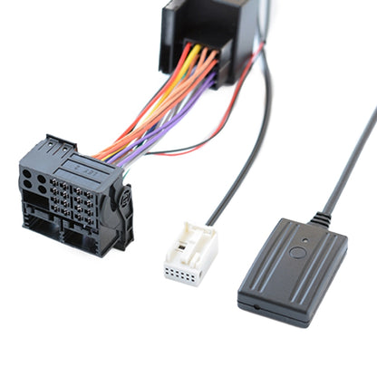 Car AUX Bluetooth audio cable with harness connectors and microphone box