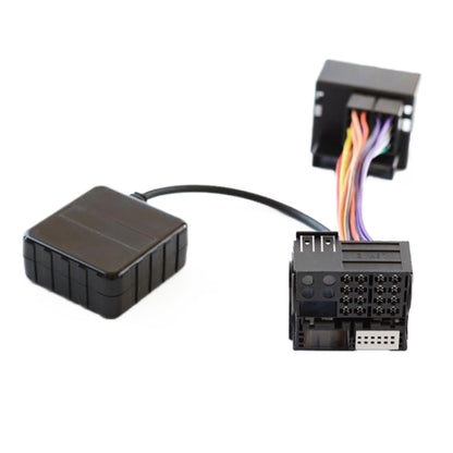 Car AUX Bluetooth audio cable with dual connectors and wiring harness