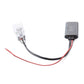 AUX Bluetooth audio cable with white plug and grey 5-pin connector housing