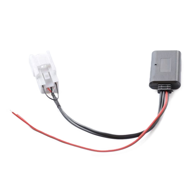 AUX Bluetooth audio cable with white plug and grey 5-pin connector housing