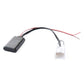 AUX Bluetooth audio cable with black module, white connector, and red/black wires