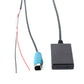 Bluetooth controller with blue plug and red/gray wires, black housing