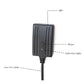 Microphone control module with button and indicator light, attached to cable