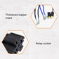 Relay wiring harness showing relay socket and blue wire connectors with terminals
