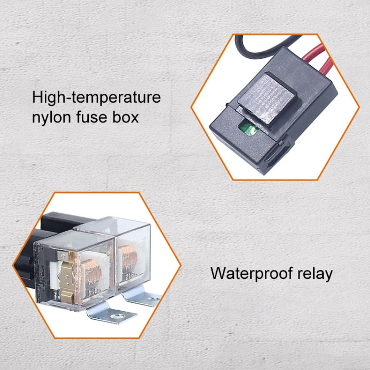 Waterproof relay and high-temperature nylon fuse box module for headlight wiring harness