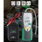 Automotive short circuit finder with receiver and transmitter connected to red test leads