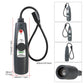 Ultrasonic leak detector meter with flexible cable and circular microphone sensor tip