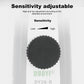 Sensitivity adjustment knob on ultrasonic leak detector meter housing