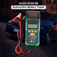 DUOYI DY2015B 12V car battery tester with red and black clamps connected to battery