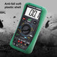 Green automotive digital multimeter tester with large LCD reading 000.1