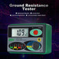 Digital ground resistance meter DY4100 with LCD reading 1.09, green body and control dial