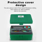 Digital ground resistance meter DY4100 with protective green case and open display compartment