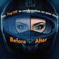 Helmet visor with anti-fog rainproof film showing clearer view