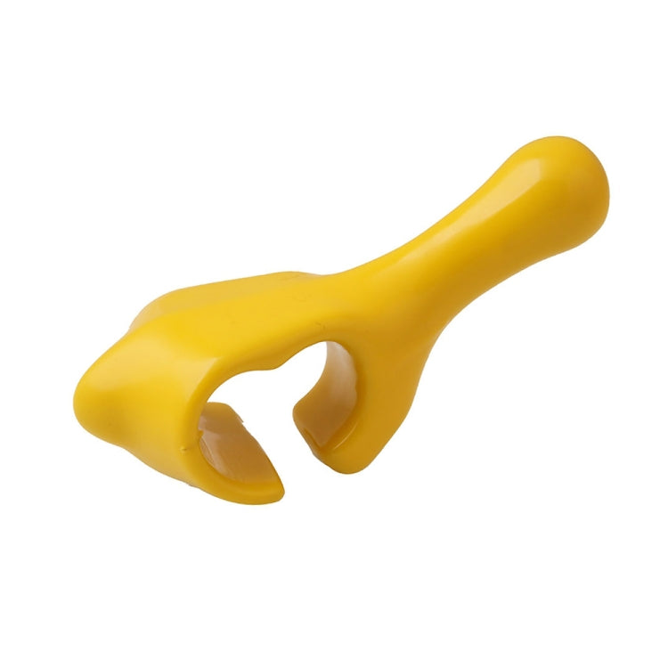 Motorcycle tire changer tool, yellow plastic pry lever with forked end