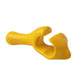 Motorcycle tire changer tool, yellow plastic forked prying end and handle