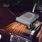 Car defrost and mist heater, gray grille, black body with attached power cable