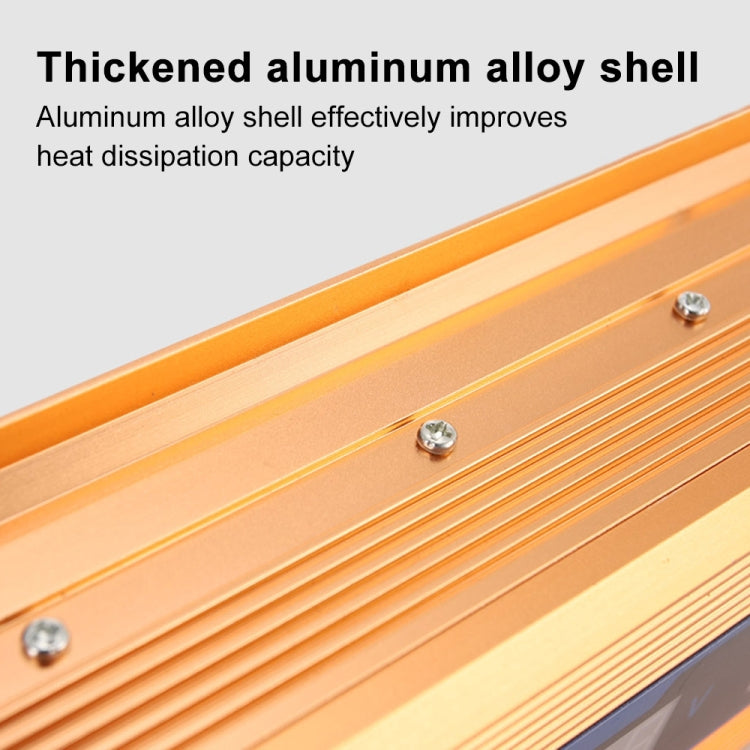 Orange metal inverter with ridged aluminum alloy shell for heat dissipation
