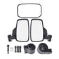 Side mirror set with two rectangular mirrors, mounting bases, and included hardware