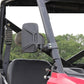 Adjustable side mirror with gray-black housing and clamp bracket on a UTV