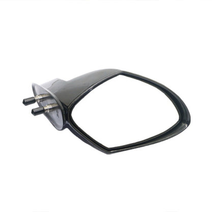 Right water motorcycle rearview mirror with black housing and reflective lens