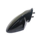 Right water motorcycle rearview mirror, glossy black housing with mounting pins