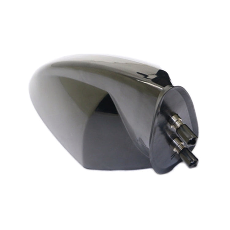 Right water motorcycle rearview mirror back view, black mount with screw studs