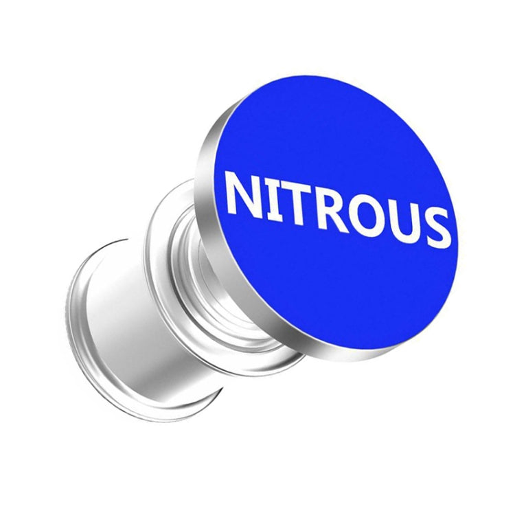 Pair of silver 12V nitrous cigarette lighters with blue NITROUS top caps