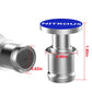 Silver 12V nitrous cigarette lighters, blue NITROUS caps; size marks 0.82in/1.81in