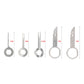 Silver car audio disassembly pry tools with octagon and loop end grips