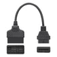 OBD2 conversion cable with 22-pin and OBDII connectors, dual end view.