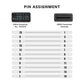 Pin assignment chart mapping 22-pin Toyota connector to OBDII 16-pin female.