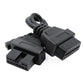 OBD2 conversion cable showing 16-pin OBD connector and separate 12-pin plug