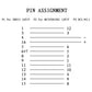 OBD2 pin assignment diagram for 16-pin to Mitsubishi 12-pin adapter cable