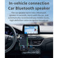 Bluetooth receiver/transmitter used in a car with dashboard and connected phone