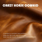 Brown cowhide leather texture with natural grain and surface variations