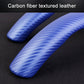 Blue carbon-fiber textured leather steering wheel cover grip, close-up.