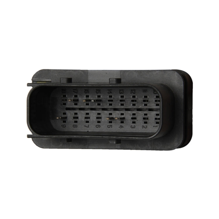 OBD2 emulator black multi-pin socket housing with internal pin rows