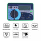 Digital transistor analyzer tester with LCD display, function icons, and rotary dial