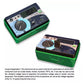 Digital transistor analyzer tester in green housing with LCD and control dial
