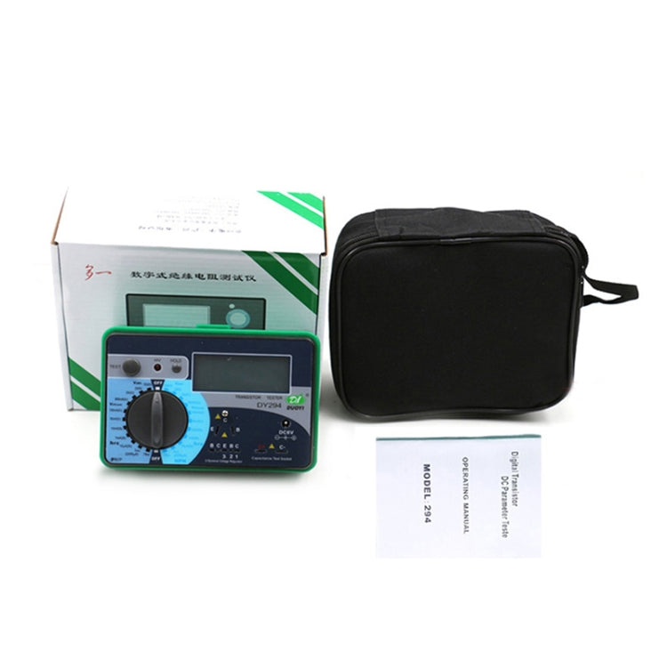 Transistor tester kit with black carry bag and included instruction papers