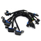 EIS/ELV test cable harness with multiple ECU-style connectors and black wires, assorted blue/green plugs