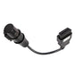 OBD2 adapter cable with round and rectangular OBD plugs