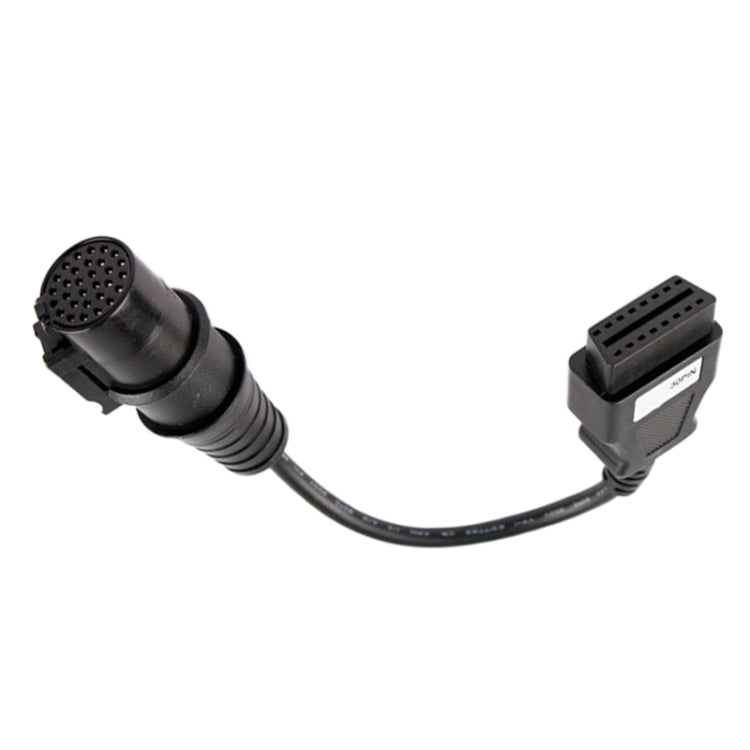 OBD2 adapter cable with round and rectangular OBD plugs