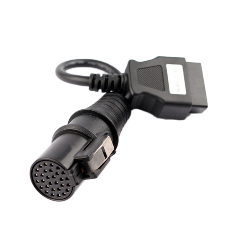 OBD2 adapter cable with round 30-pin connector and 16-pin plug