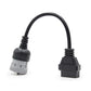 OBD2-to-6-pin adapter cable with two molded plugs and black cable