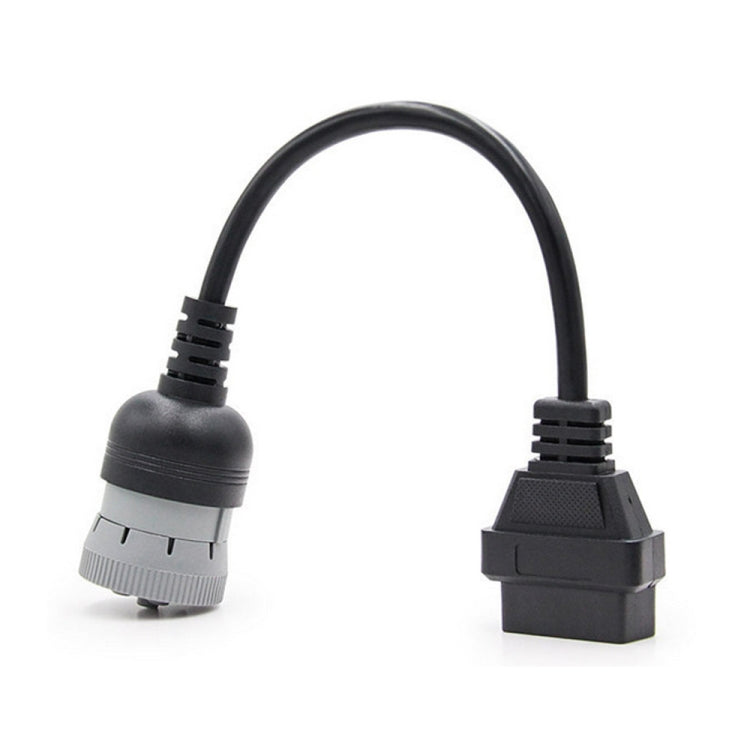 OBD2-to-6-pin adapter cable with two molded plugs and black cable