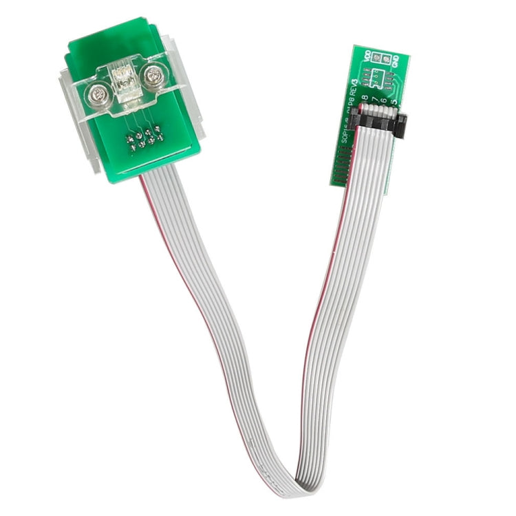 Anti-theft adapter PCB pair with green boards and two flat ribbon cable leads